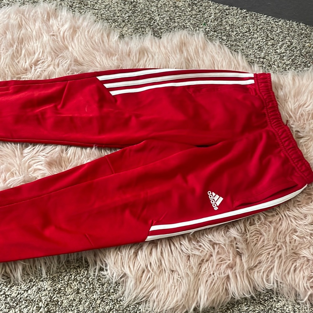Adidas red Joggers